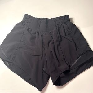 Black Lulu Lemon shorts size 0 low rise